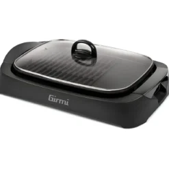 Barbecue Elettrico Girmi da Tavolo 2200W Antiaderente Coperchio Vetro