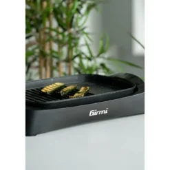 Barbecue Elettrico Girmi da Tavolo 2200W Antiaderente Coperchio Vetro