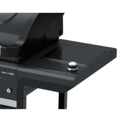 Barbecue Gas Campignaz 4 Fuochi Ruote Acciaio Inox Nero 127x57x113 cm
