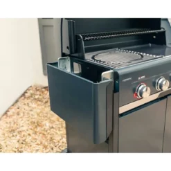 Barbecue Gas Campignaz 4 Fuochi Ruote Acciaio Inox Nero 127x57x113 cm