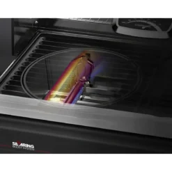 Barbecue Gas Campignaz 4 Fuochi Ruote Acciaio Inox Nero 127x57x113 cm