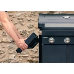 Barbecue Gas Campignaz 3 Fuochi Ripiani Laterali Nero 91x53x108 cm