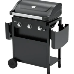 Barbecue Gas Campignaz 3 Fuochi Ripiani Laterali Nero 91x53x108 cm