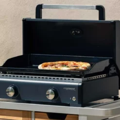 Barbecue Gas Plancha da Tavolo Campignaz 2 Fuochi 6kW Piastra in Ghisa