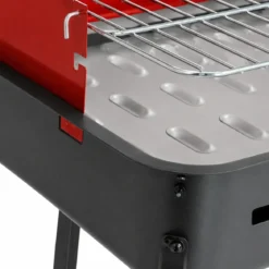 Barbecue Portatile da Esterno a Carbonella con Griglia Regolabile