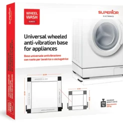 Base Lavatrice Universale Regolabile 37–62 Ruote Freni Antivibrazione