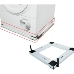 Base Lavatrice Universale Regolabile 37–62 Ruote Freni Antivibrazione