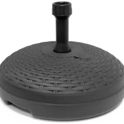 Base per Ombrellone Antracite Effetto Rattan Palo 19/33 mm Riempibile