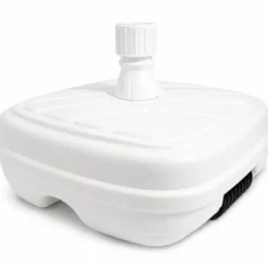 Base per Ombrellone Bianco Palo 33/48 mm Riempibile con Ruota
