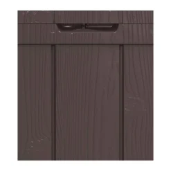 Baule Cassapanca Contenitore Balcone Seduta Marrone 270 Litri Maniglie con Ruote
