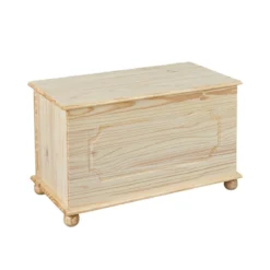 Baule Cassapanca in Pino Contenitore Legna Multiuso Mobile Bambini Giocattoli