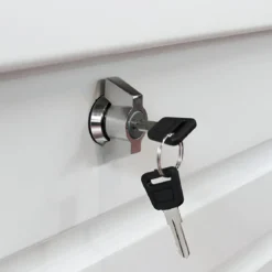 Baule Contenitore Bianco in Alluminio per Esterni 130x61x63 cm con Chiave