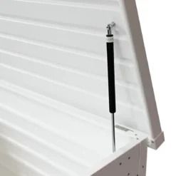 Baule Contenitore Bianco in Alluminio per Esterni 130x61x63 cm con Chiave