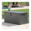 Baule Contenitore 150 cm in Resina Cassapanca Giardino Esterno Armadio Attrezzi
