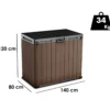 Baule Porta Attrezzi Keter in Resina da Esterno 1150 L Marrone Impermeabile