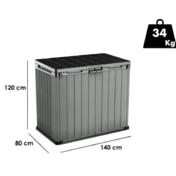 Baule Porta Attrezzi Keter in Resina 1150 L Verde da Giardino Impermeabile