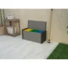 Baule Raccolta Differenziata 85x34x39,5 cm Uso Esterno Grigio PVC