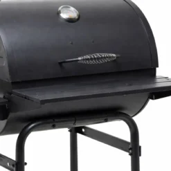 BBQ Barbecue a Carbonella con Affumicatore Coperchio Griglia Barile a Carbone