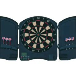 Bersaglio Freccette Elettronico con Armadietto 32 Giochi 6 Frecce