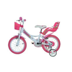 Bicicletta Bambina 16 Pollici 4 5 6 7 Anni Unicorno con Rotelle Freno Bici Bimba