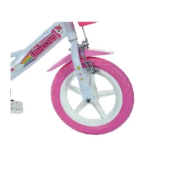Bicicletta Bambina 12 Pollici 3 4 5 Anni Unicorno con Rotelle Freno Bici Bimba