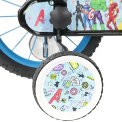 Bicicletta Bambini 14" Avengers Azzurro Rotelle Removibili Parafanghi