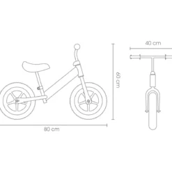 Bicicletta Bambini Equilibrio 2-3 Anni Rosa Senza Pedali Balance Bike