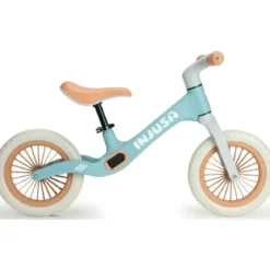 Bicicletta Bambini Senza Pedali Azzurro Balance Bike Sella Regolabile