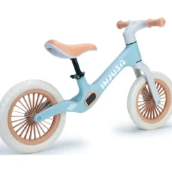 Bicicletta Bambini Senza Pedali Azzurro Balance Bike Sella Regolabile