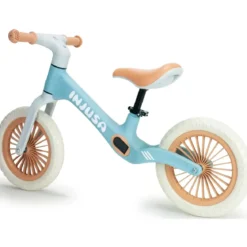 Bicicletta Bambini Senza Pedali Azzurro Balance Bike Sella Regolabile