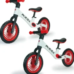 Bicicletta Bambini Senza Pedali Bianco Balance Bike Sella Regolabile