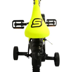 Bicicletta Bambini 16" Sportiva Giallo Rotelle Removibili Borraccia