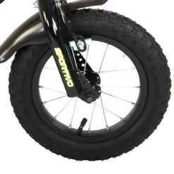 Bicicletta Bambini 12" Sportiva Giallo Rotelle Removibili Borraccia