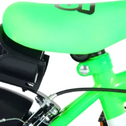 Bicicletta Bambini 14" Sportiva Verde Rotelle Removibili Borraccia