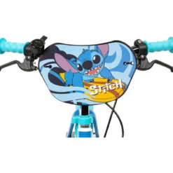 Bicicletta con Rotelle da Bambino Stitch Bici Blu Ruota 14 Pollici