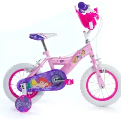 Bicicletta da Bambina Princess Ruota 12 Pollici Bici con Rotelle Freni