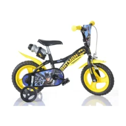 Bicicletta da Bambino Batman Ruota 12 Pollici 3 4 5 anni Bimbo con Rotelle Freno