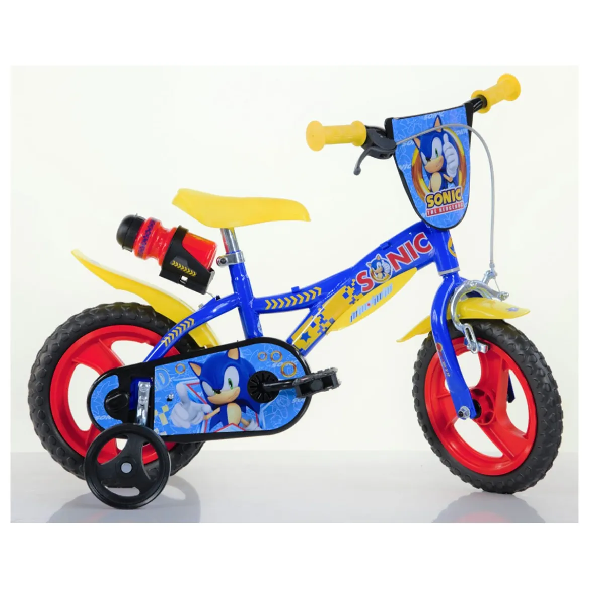 Bicicletta da Bambino Sonic 12 Pollici 3 4 5 anni con Rotelle Bici