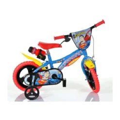 Bicicletta da Bambino Superman Ruota 12 Pollici 3 4 5 anni Bimbo Rotelle Freno