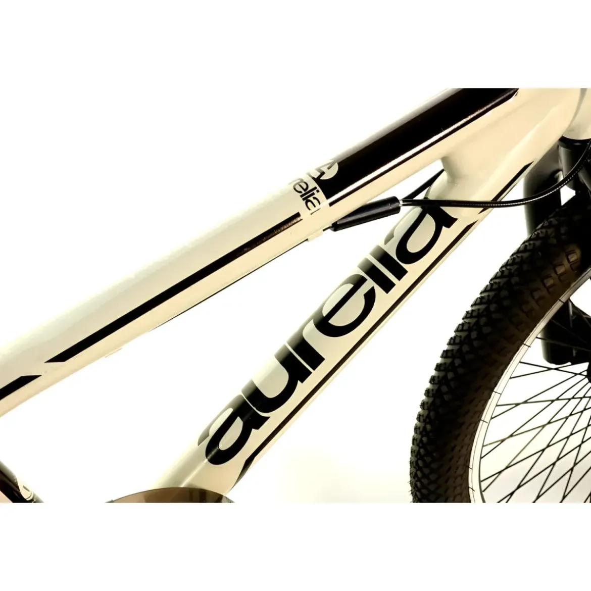 Bicicletta Freestyle 20" Nero Beige per Bambini Ragazzi Acciaio Hi-Ten