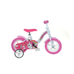Bicicletta per Bambina 10 Pollici Unicorno Pedali Bimba Rotelle Bici 2 3 4 anni