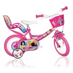 Bicicletta per Bambina 14 Pollici Princess 3 4 5 6 Anni con Rotelle