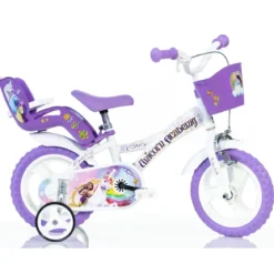 Bicicletta per Bambina 12 Pollici 3 4 5 Anni Unicorn Accademy