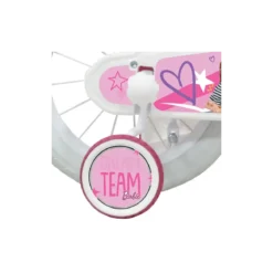 Bicicletta per Bambini 16" Barbie Rosa Rotelle Cestino Portabambola
