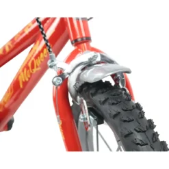 Bicicletta per Bambini 16" Cars Rosso Nero Rotelle Borraccia Trombetta