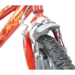 Bicicletta per Bambini 12" Cars Rosso Nero Rotelle Borraccia Trombetta
