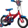 Bicicletta per Bambini con Rotelle 12" Spiderman Rosso Freni Caliper