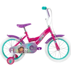 Bicicletta per Bambini 16" con Rotelle Gabby's Dollhouse Rosa a Sfera