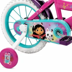 Bicicletta per Bambini con Rotelle Gabby Dollhouse 16" Rosa Bianco