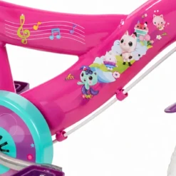 Bicicletta per Bambini con Rotelle Gabby Dollhouse 16" Rosa Bianco